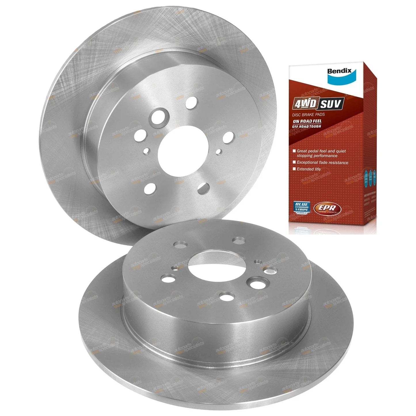 Rear Disc Brake Rotors and Pads for Toyota RAV4 (2000–2005)