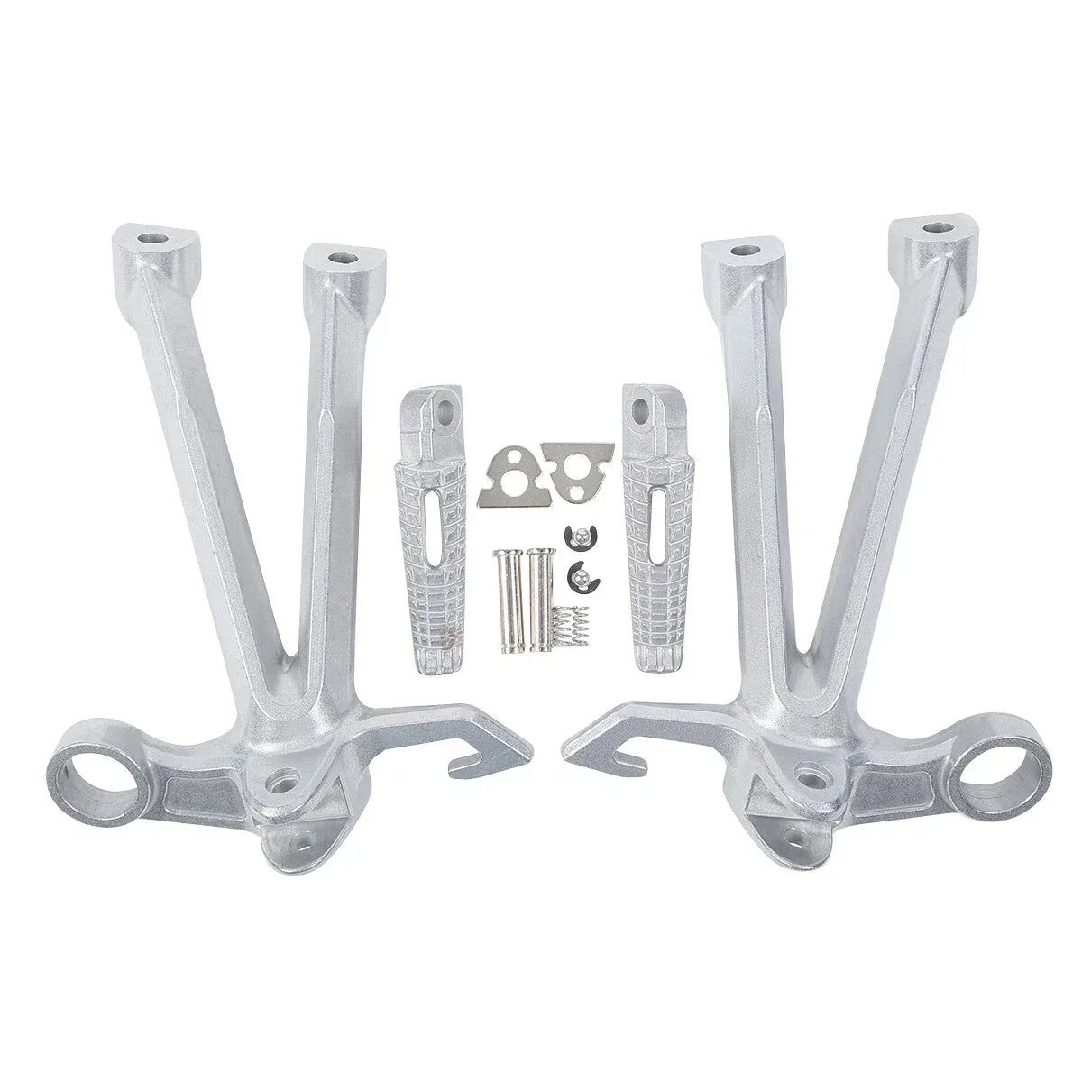 Rear Passenger Footrests Footpegs Bracket Set for Suzuki GSXR1000 (2007-2008)