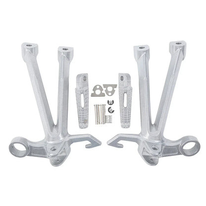Rear Passenger Footrests Footpegs Bracket Set for Suzuki GSXR1000 (2007-2008)