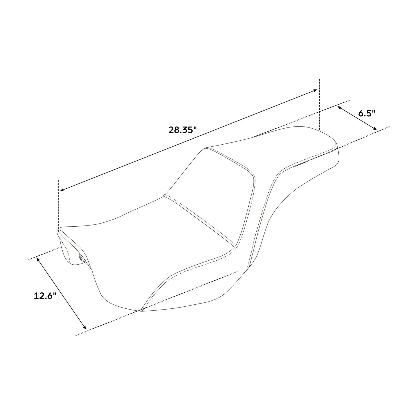 Driver Passenger Seat for Harley Dyna Fat Bob Wide Glide (2006-2017)