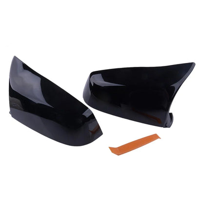 2 x Gloss Black Rear View Mirror Covers for BMW 5 6 7 E60 E61 E63 (2001-2010)