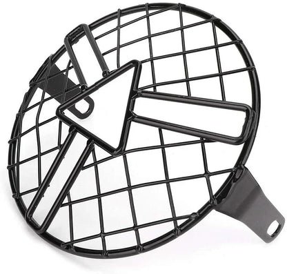 6.5" Headlight Grill Guard Light Cover for Cafe Racer Bobber