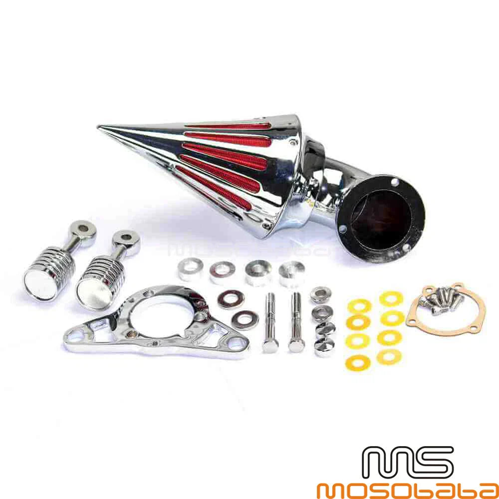 Chrome Cone Spike Air Filter Cleaner for Harley Softail FLSTF FXSTB FLSTSB