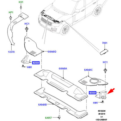 Engine Cover Bracket for Land Rover Range Rover & Sport (2005-2013)