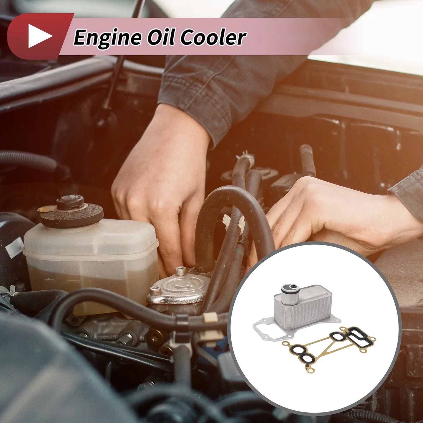 Engine Oil Cooler for BMW X5 3.0L I6 Trans Cooler (2009-2013)
