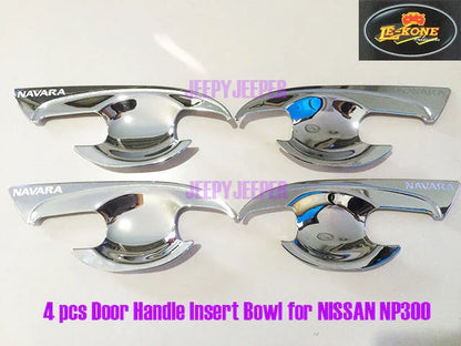 Chrome Door Handle Cover Insert Bowl Trim for Nissan Navara NP300 (2015)