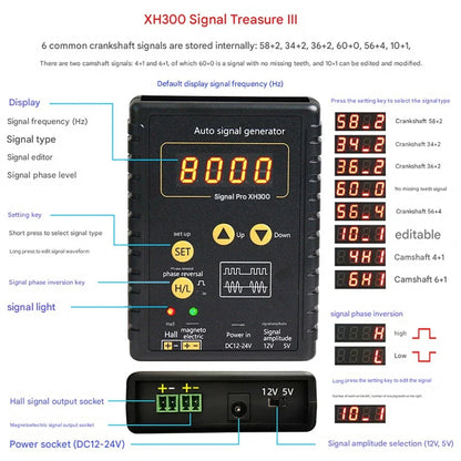 Automotive Sensor Simulator Tester  8000Hz Signal Generator Tool for Vehicle