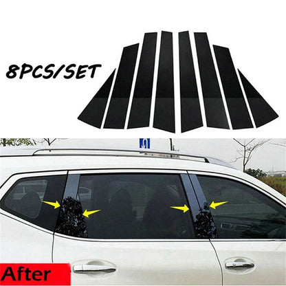8Pcs Car Window Pillar Trim Covers for Nissan Rogue (2014-2020)