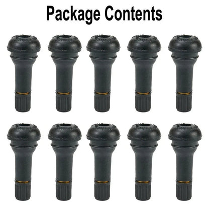 Snap-In Rubber Valve Tool Set 10 Pack for Tubeless Tyres