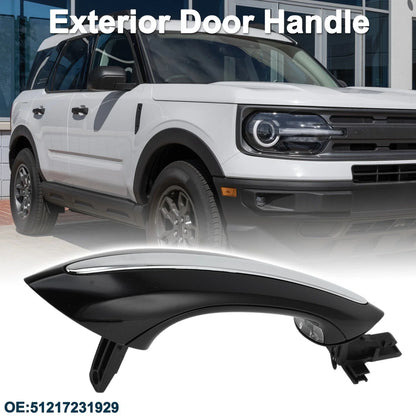 Exterior Door Handle for BMW F07 F10 Rear Left Black Silver Tone