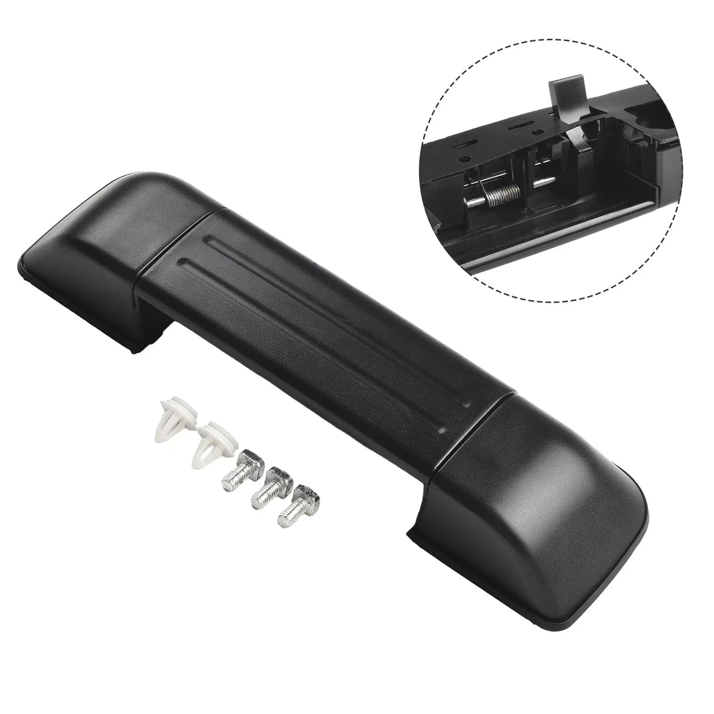 Door Handle / 265x75x80mm / Black Plastic & Iron Tailgate