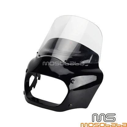 Headlight Fairing w/Clear Windshield for Harley Fat Bob 114 (2018-2023)