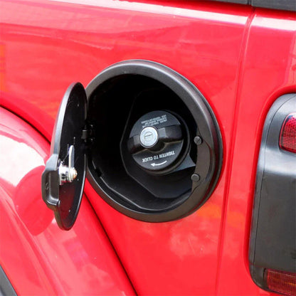 Locking Gas Tank Cap Fuel Filler Door Cover for 2018-2023 Jeep Wrangler JL