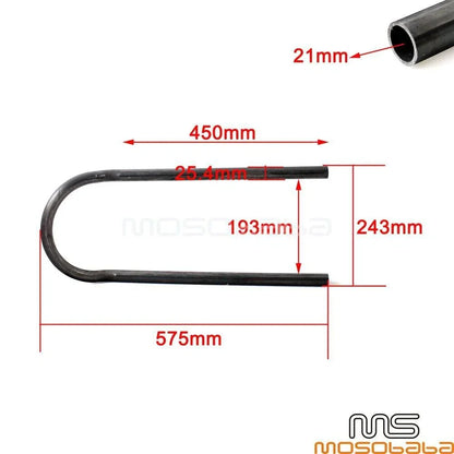 1'' Upswept Rear Seat Hoop LED Brake Light for Honda CB100