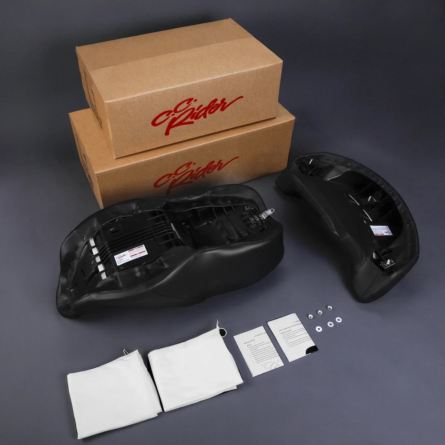 Black Gel Seat Backrest Pad for Harley Electra Glide (2014-2023)