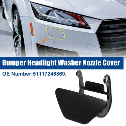 Left Headlight Washer Spray Nozzle Cover Cap for BMW 5 Series F10 Black