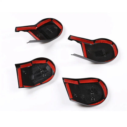 4 Pcs Glossy Black ABS Car Seat Base Cover Trim for Toyota Hilux (2015-2021)
