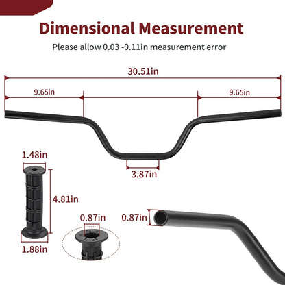 Handlebar w/Grips for Yamaha Raptor 700R SE YFM700R (2013–2024)