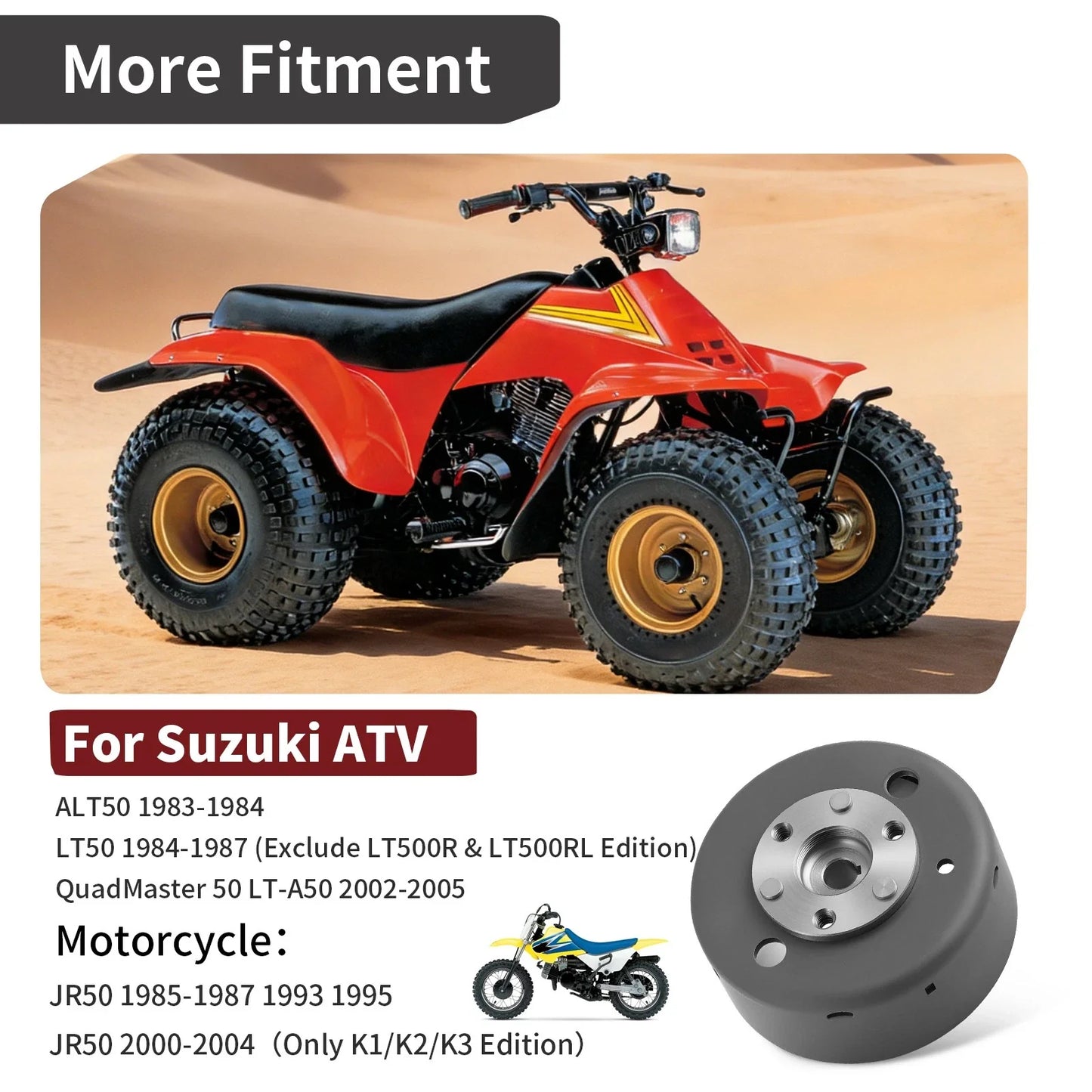 Flywheel Rotor for Suzuki QuadMaster 50 LT-A50 LTA50 2x4 (2002–2005)