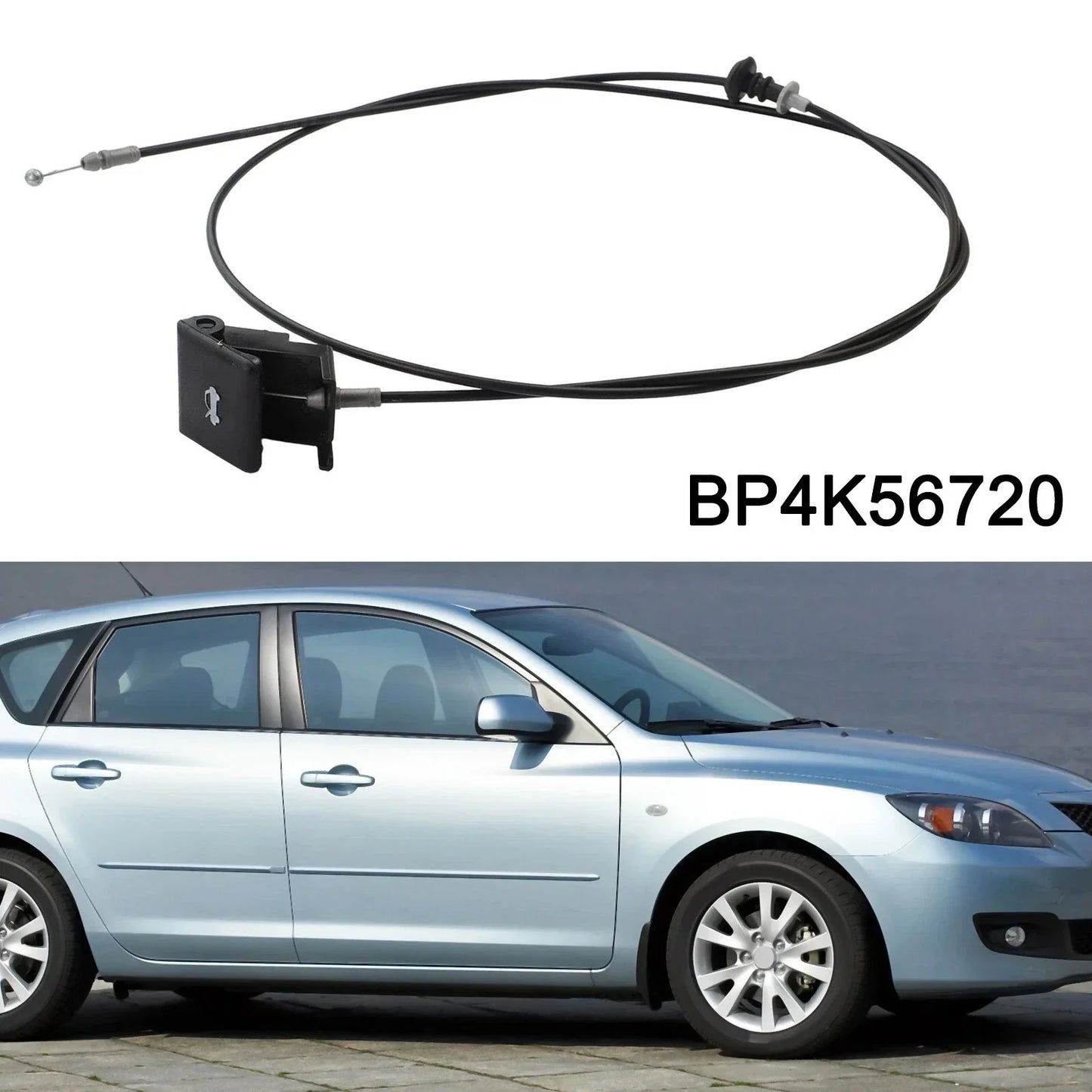 Hood Latch Release Switch Cable for Mazda 3