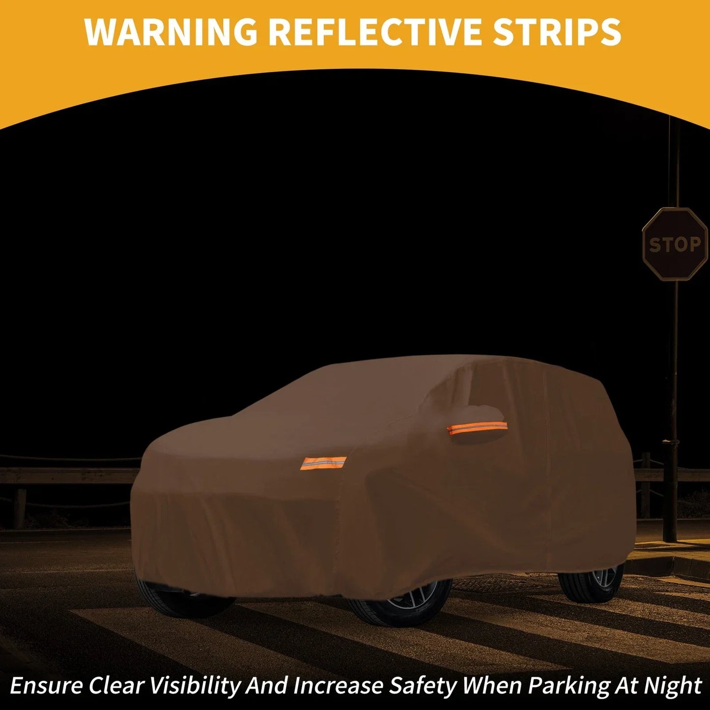 Waterproof All Weather Car Cover for Lexus UX - Orange Cotton with Zipper