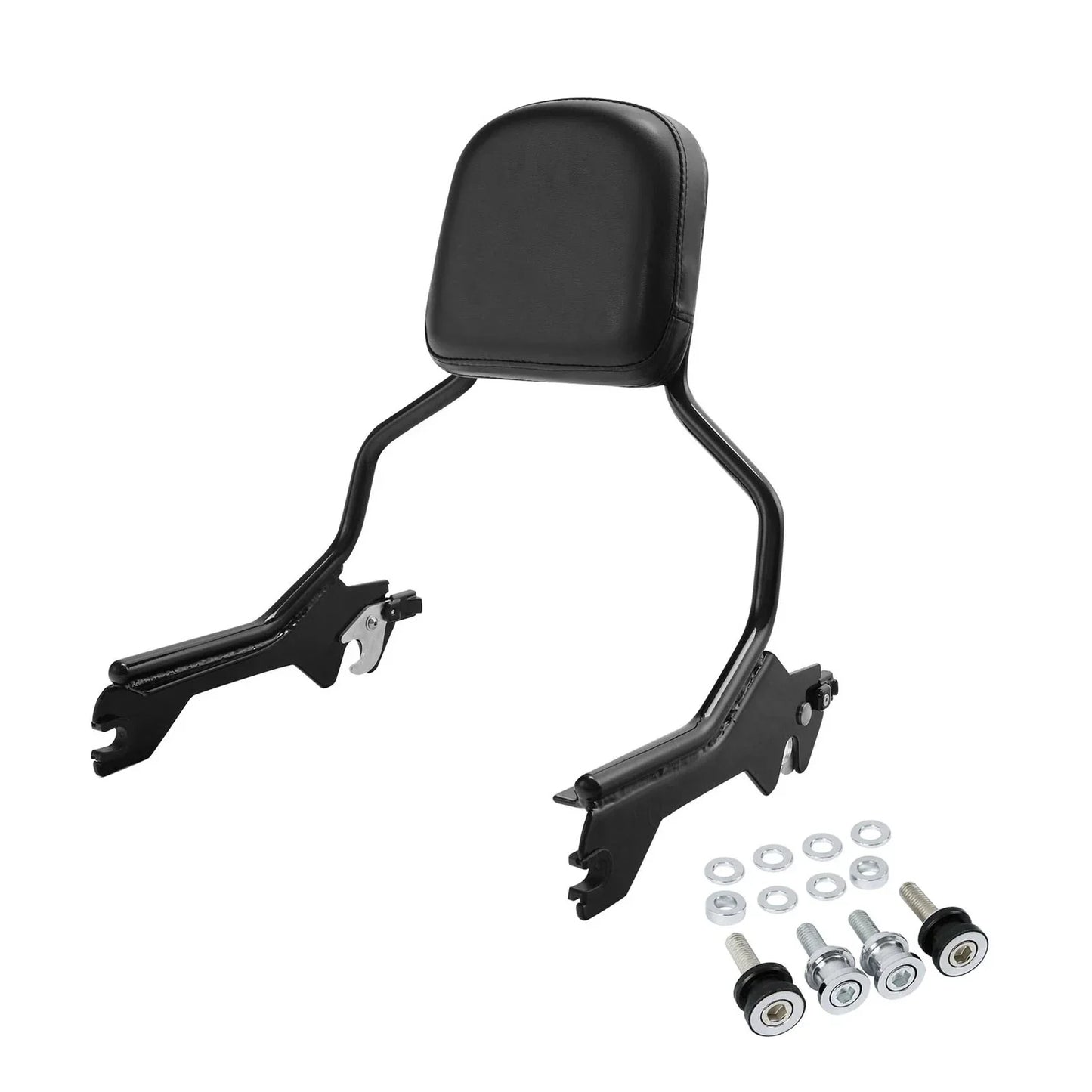 Black Sissy Bar Backrest Docking Hardware for Harley Fat Boy Breakout (18-25)