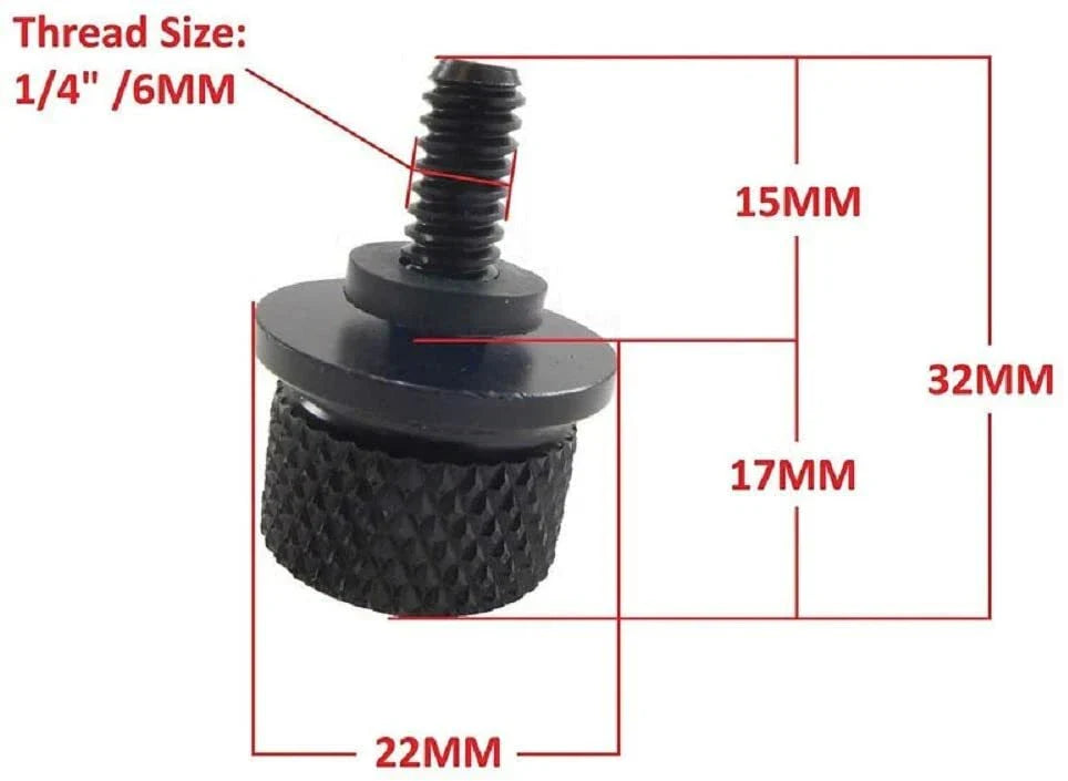 6mm Black Rear Seat Bolt Screw for Harley Sportster (1996-Current)