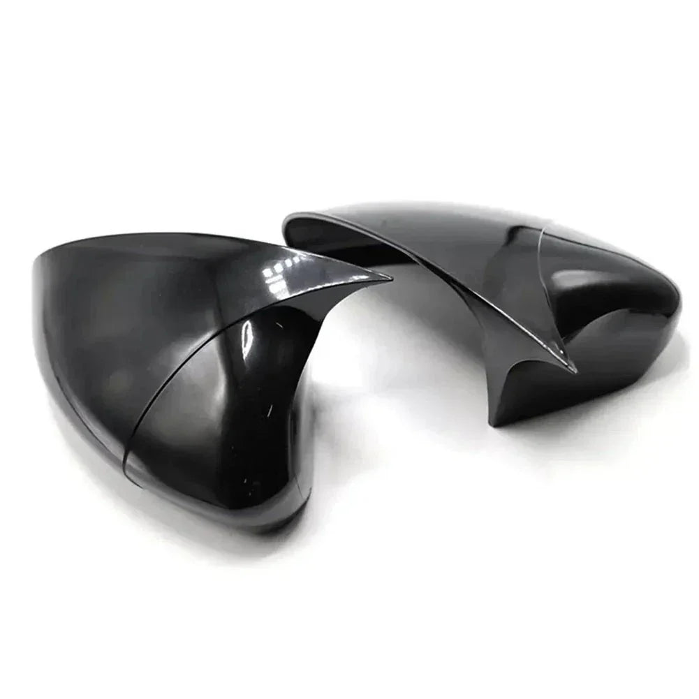 Mirror Cover Set Glossy Black for Fiat 500 / Grande Punto (2007–2010)