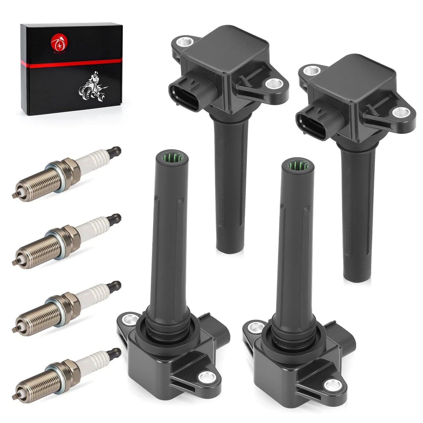 4Pcs Ignition Coils w/ Spark Plug for Yamaha TX1800 AR190 SX190 (2019–2023)