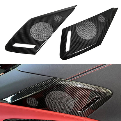 Real Carbon Side Door Speaker Covers for C8 Corvette Convertible Coupe (20-23)