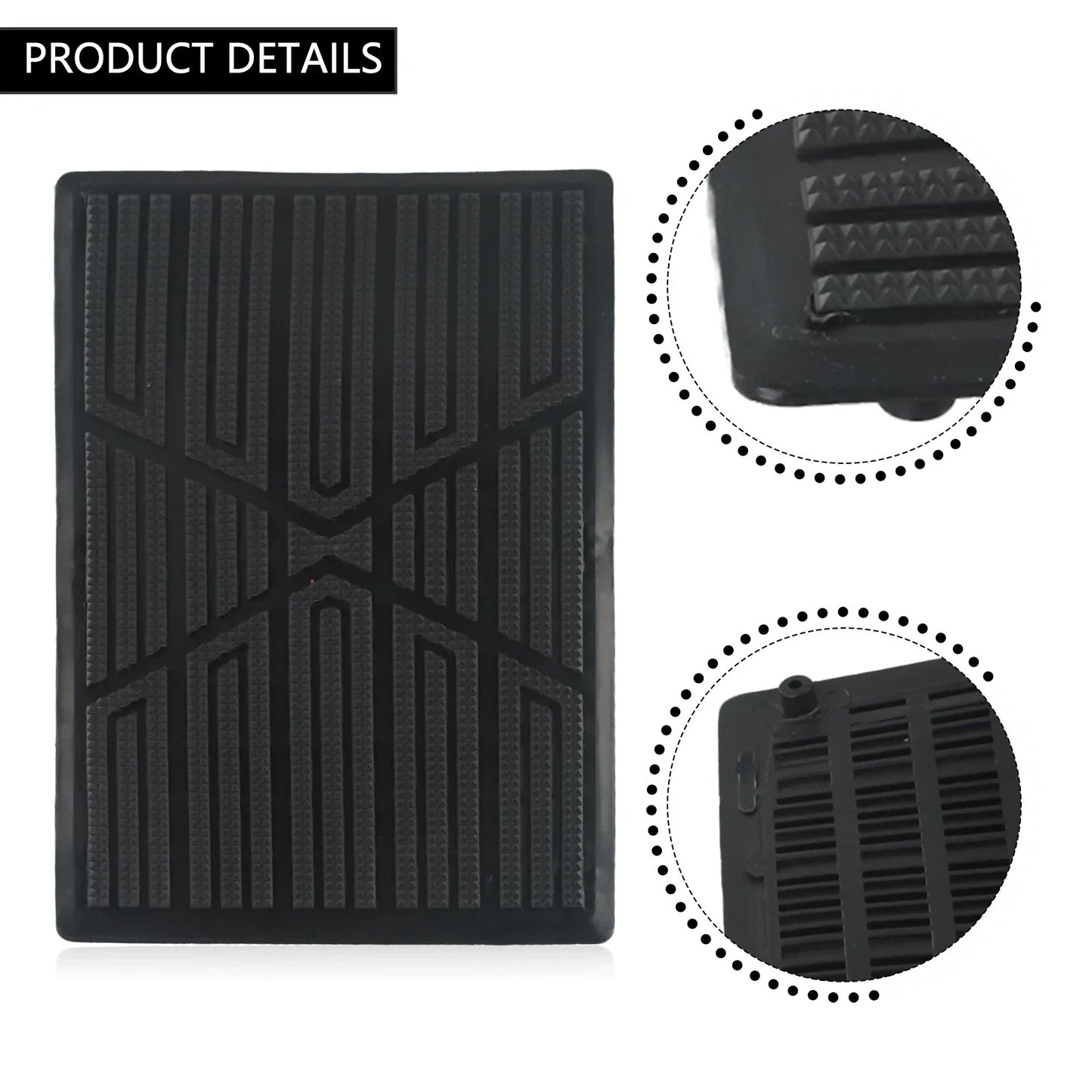 Floor Pad Heel Foot Mat Pedal Patch Cover Black PVC Waterproof for Car