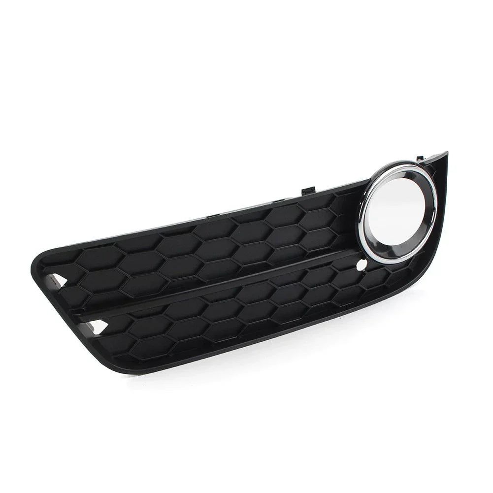 Left Front Bumper Fog Light Grille Cover w/ Chrome Ring for Audi A5 (2008-2011)