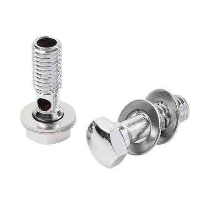 Chrome Head Breather Bolts for Harley Road King FLHR, Softail FXST (1994-1999)