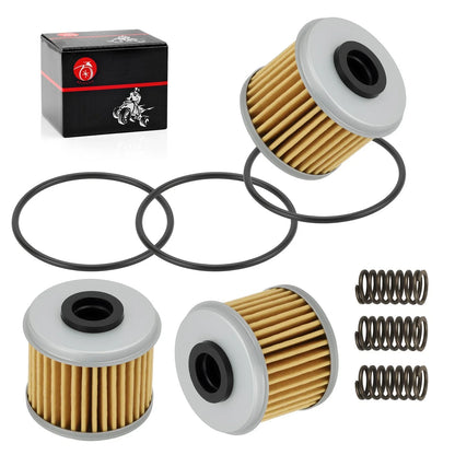 3PCS Oil Filter w/O-Ring Spring for Honda CRF250X (2004–2017)
