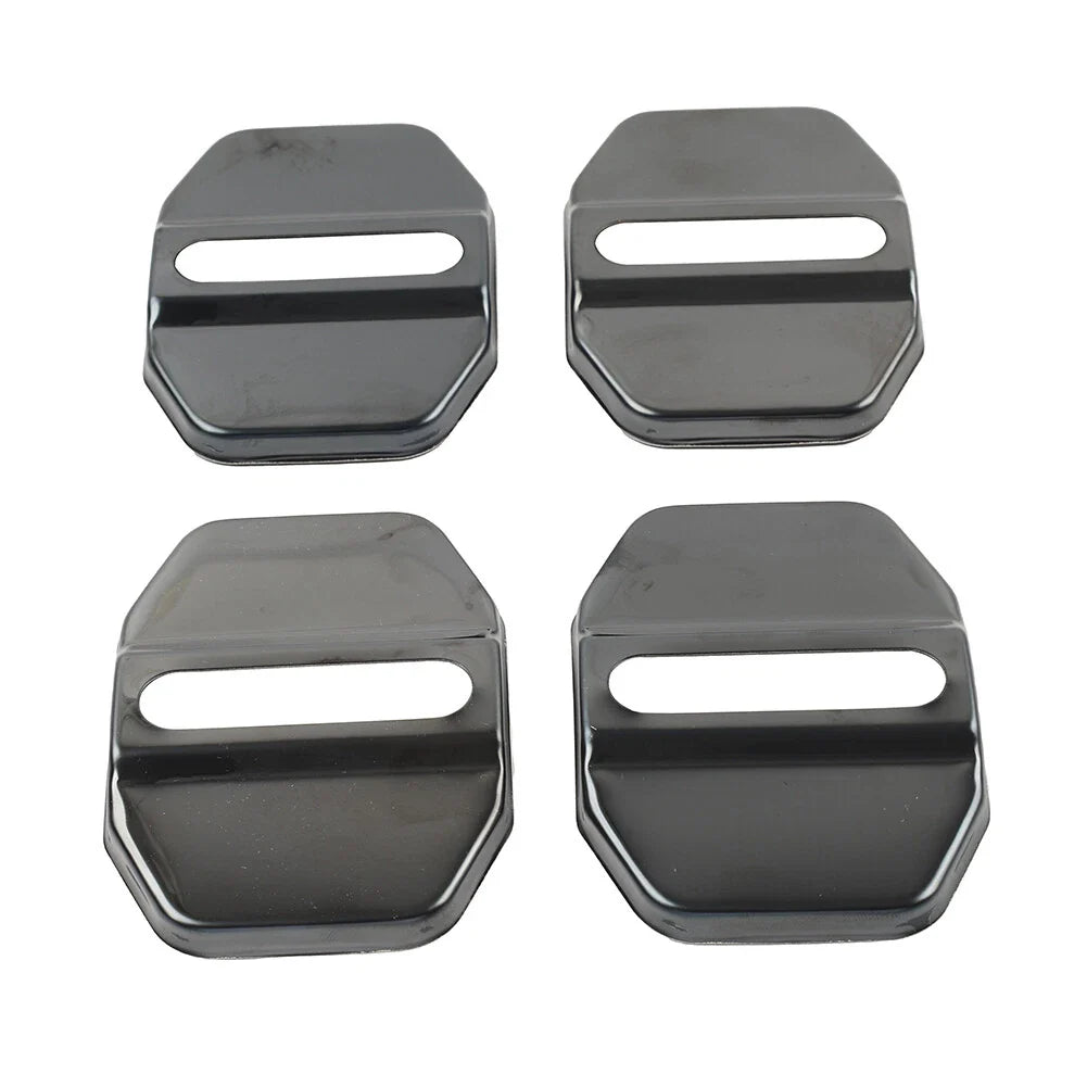 Black Door Lock Covers for BMW F40, F45, Benz C-Class, Maserati