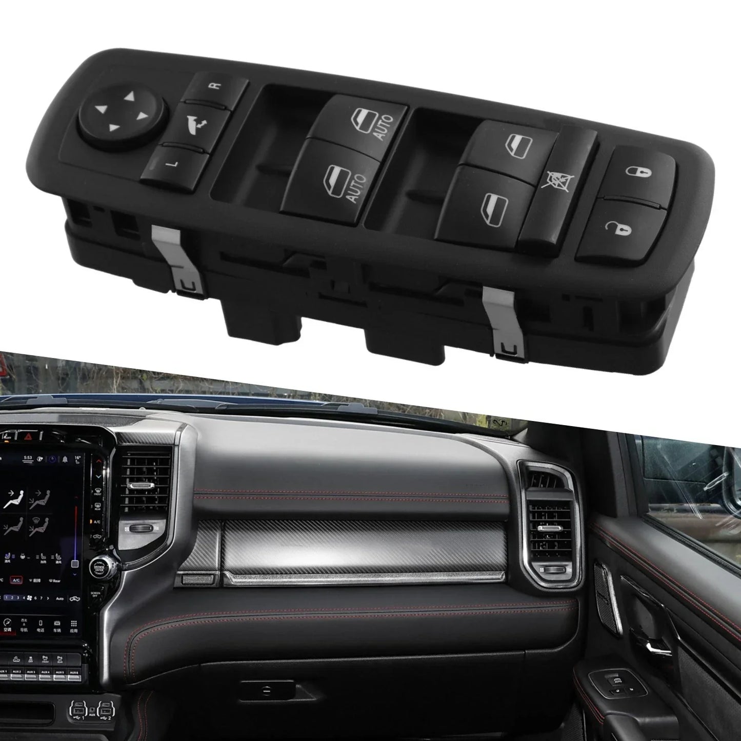 Glass Switch Black for Ram 1500 2500