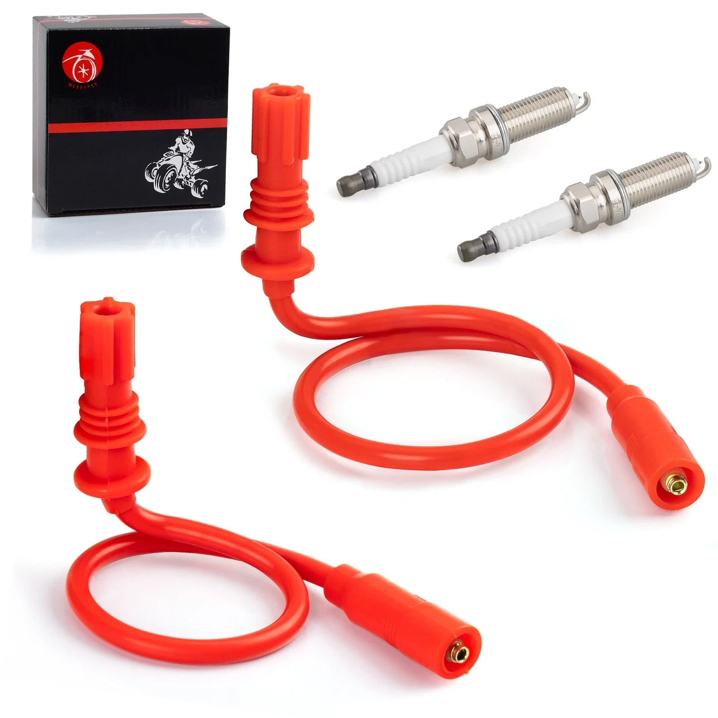 2 x Spark Plug & Wire Cap for Polaris Scrambler 1000 (2014-2024)