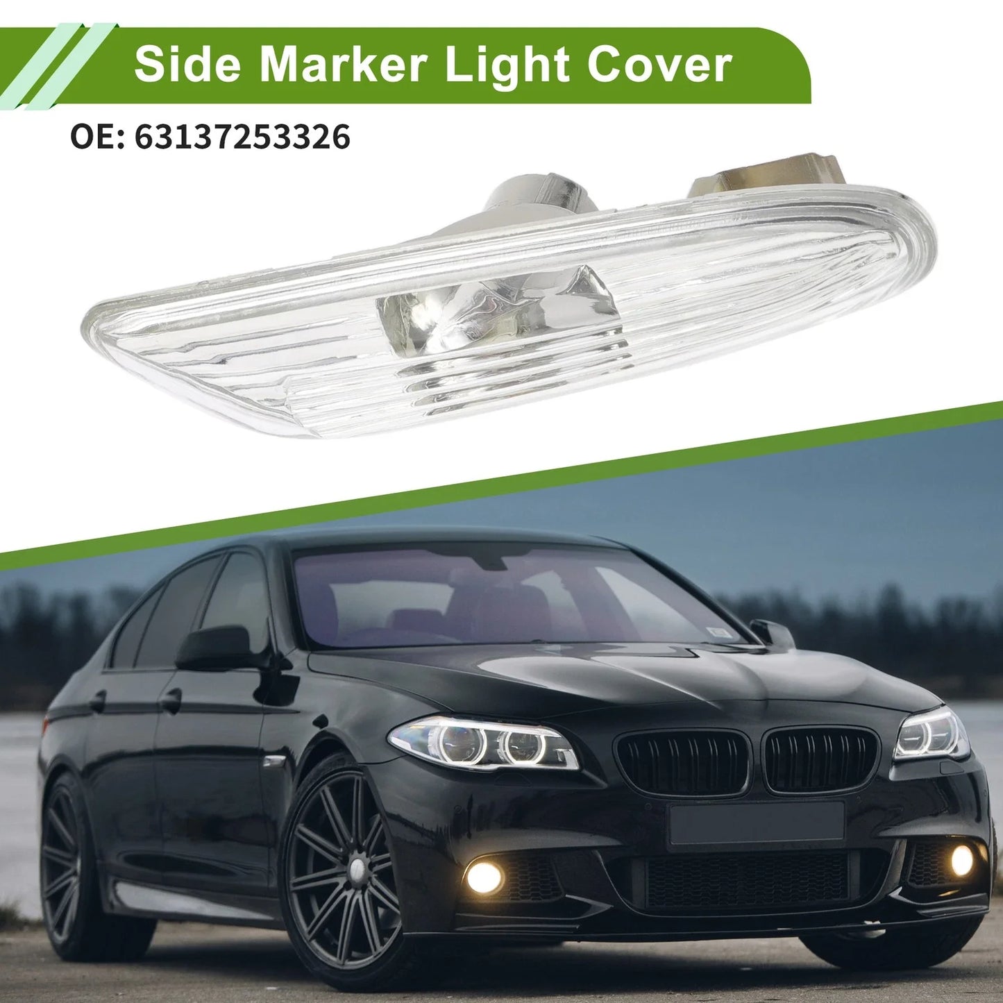 1 Pc Left Side Marker Light Cover for BMW 3 Series E90 (2006 - 2010)