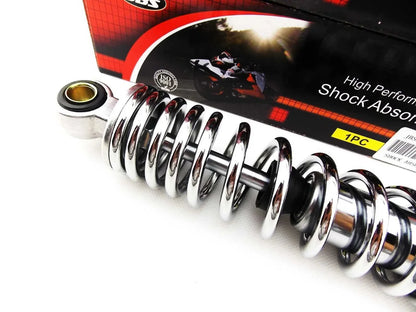 317mm JBS Chrome Rear Shock Absorbers for Honda CB350F (1972-1974)
