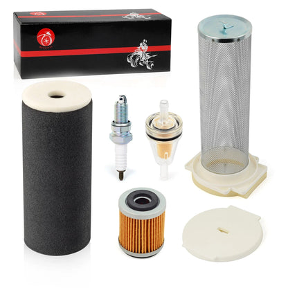 Air Filter Kit End Cap Oil Filter Spark Plug for Yamaha Raptor 350 (2004–2013)