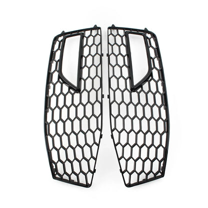Honeycomb Front Bumper Fog Light Grille Covers for Audi A4 B8.5 (2013-2016)