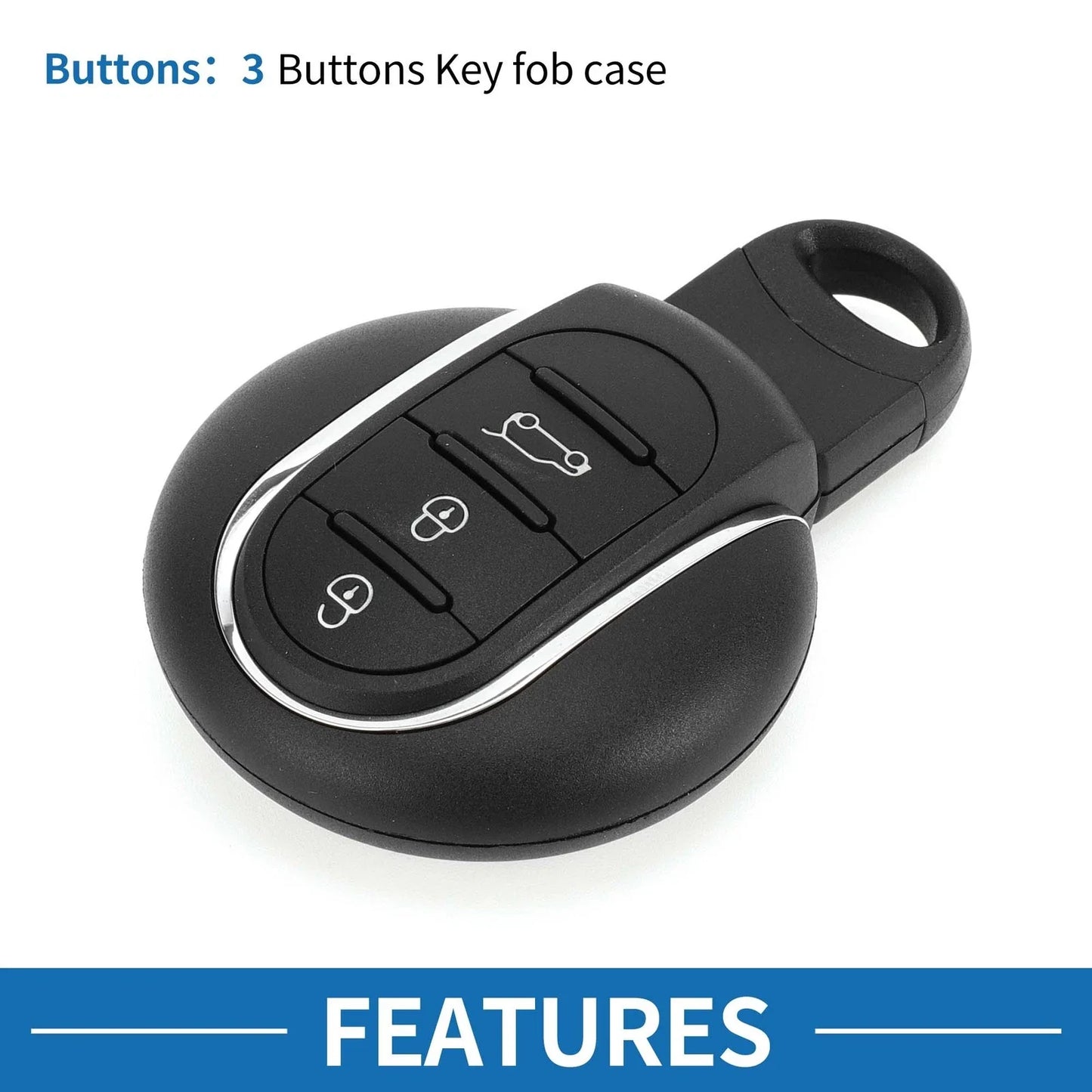 3 Buttons Keyless Entry Remote Fob Case for BMW Mini Cooper (2015 - 2017)