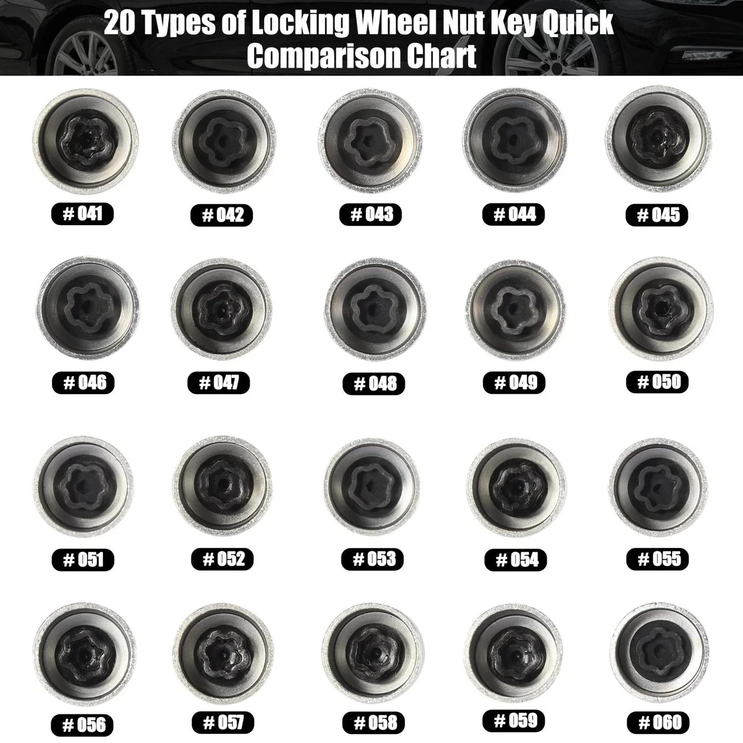 Locking Lug Nut Removal Key for BMW 3/5/7 Series