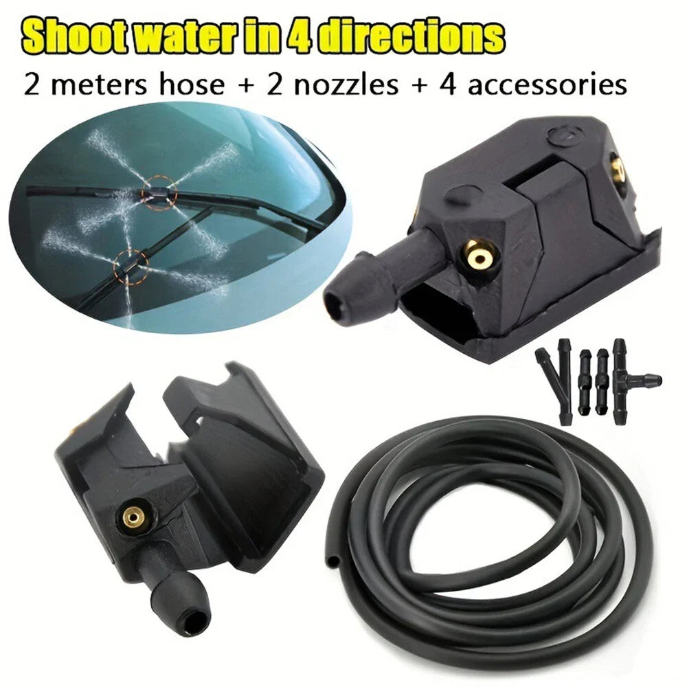 Windscreen Wiper Arm Washer Nozzle Jet for Car (8mm/9mm Width, 4mm Thickness)