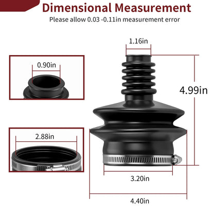 2PCS Drive Shaft Boot w/ Clamp for Suzuki QuadRunner 250/300