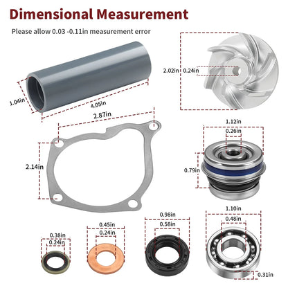 Water Pump Seal Rebuild Kit Impeller Driver for Polaris Xplorer ATP (2003–2009)