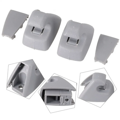 Gray Sun Visor Hook Clips for Chevrolet Cruze, Spark, Buick Verano (2011-2016)