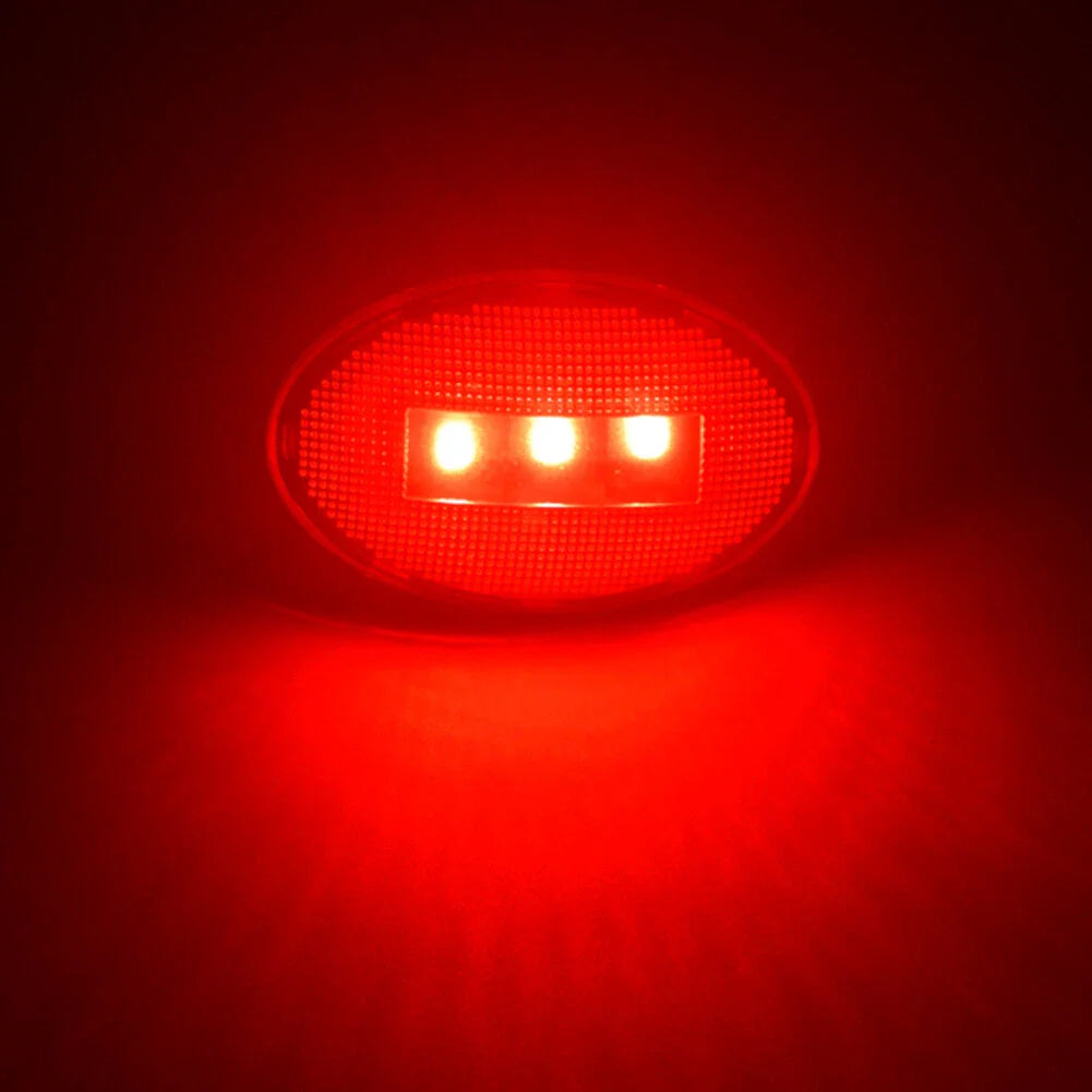 3 x LED Oval Side Marker Lights for Car Bus Trailer Lorry Tractor Motorhome