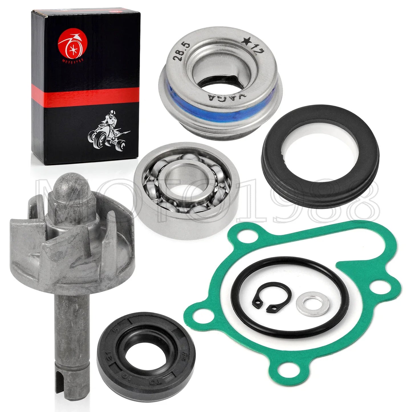 Water Pump Rebuild Kit Impeller Shaft Seal for Yamaha Kodiak YFM450(2003–2021)