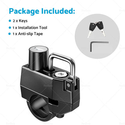 22mm 25mm Universal Motorcycle Helmet Lock for Handlebar Frame Tube Bar
